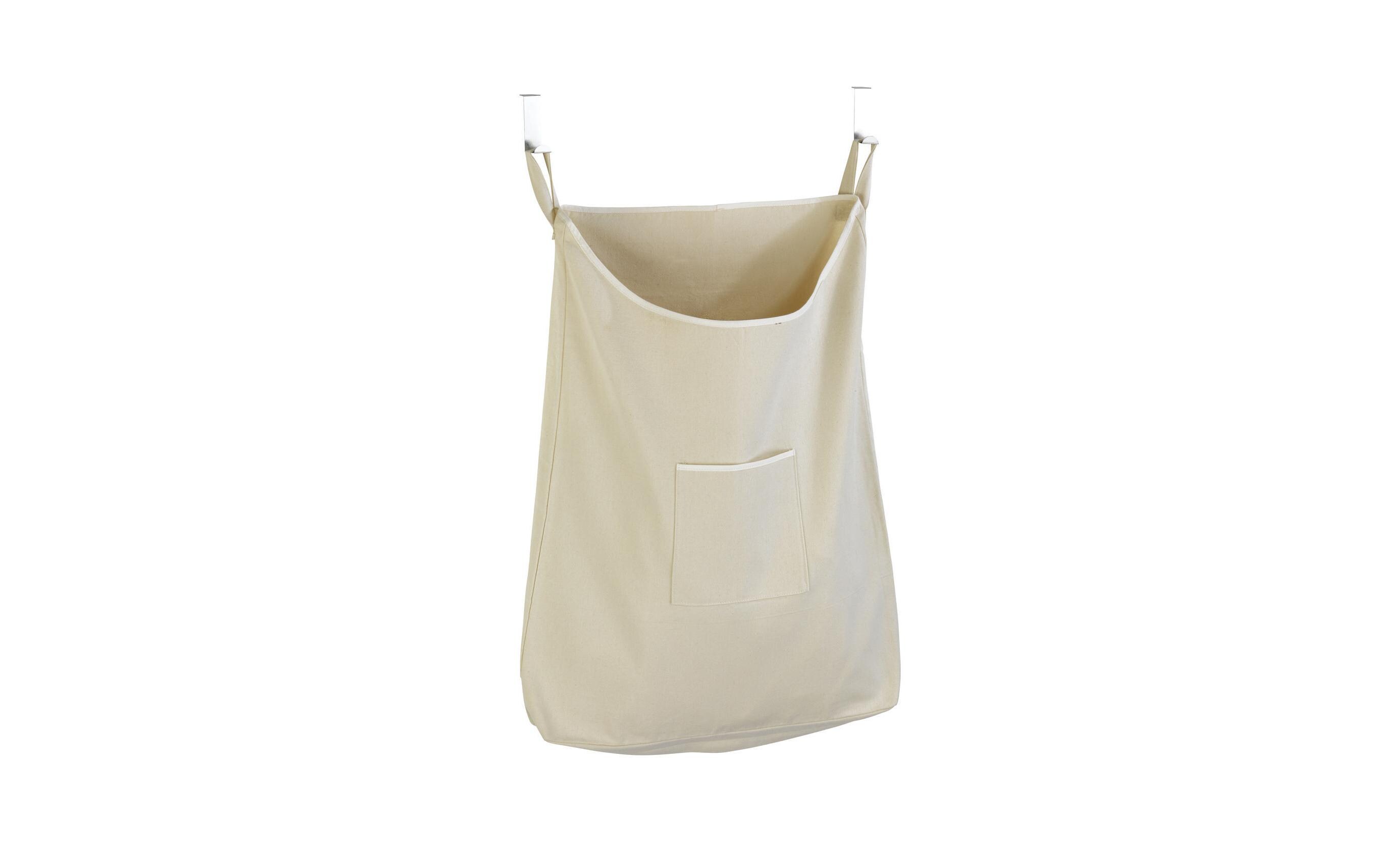 Wäschesammler Canguro 65 l, Beige/SilberWäschesack aus hochwertiger Baumwolle