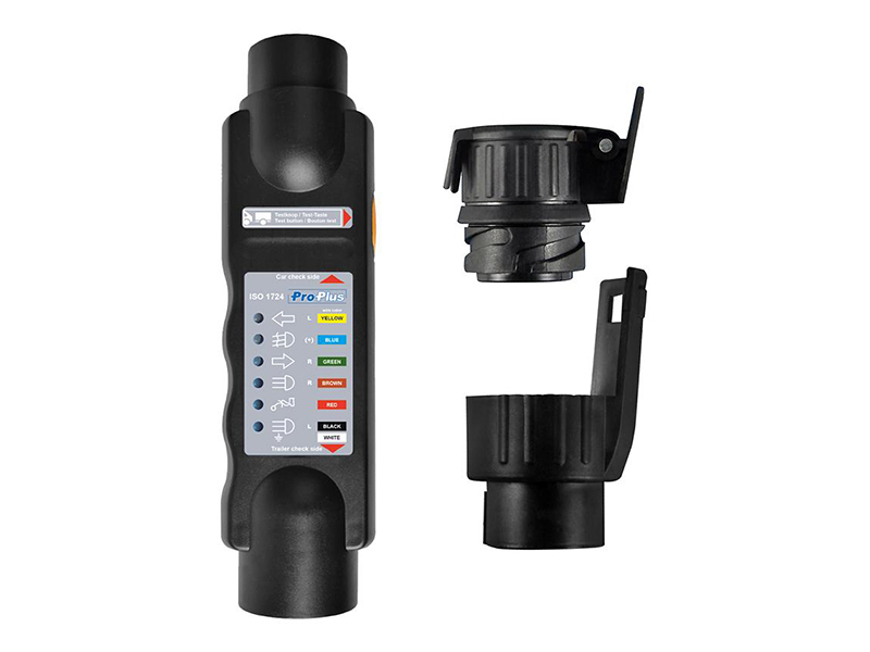 ProPlus 7-polige 12 volt stekkertester - met 2 adapters
