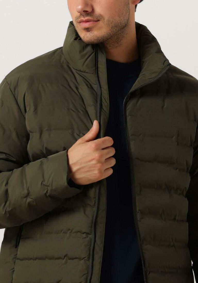 SELECTED HOMME donkergroene selected homme gewatteerde jas slhbarry quilted jacket b noos