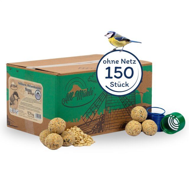 Lyra Pet® Meisenknödel aus der Alb-Mühle ohne Netz à 85 g inkl. Spender - Vollkorn & Nuss