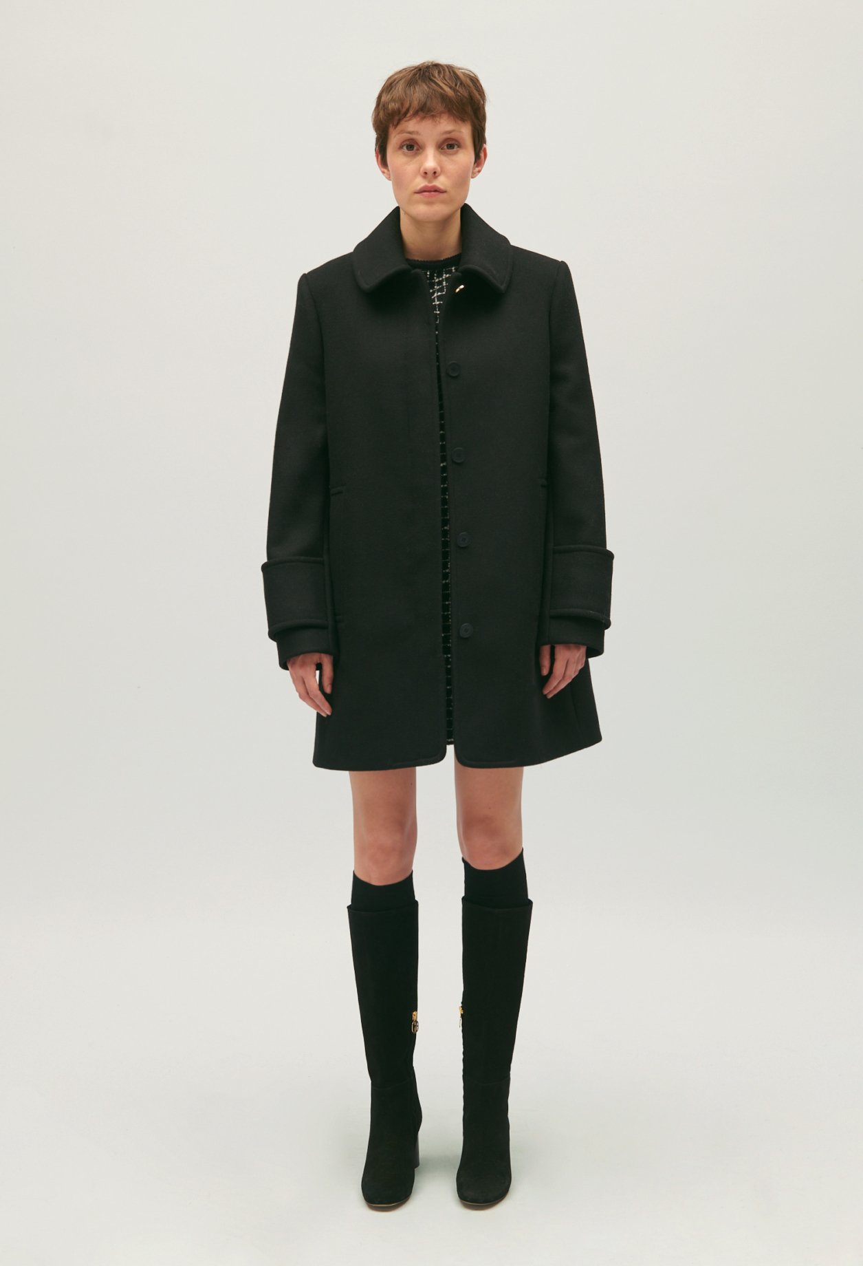 Manteau col claudine