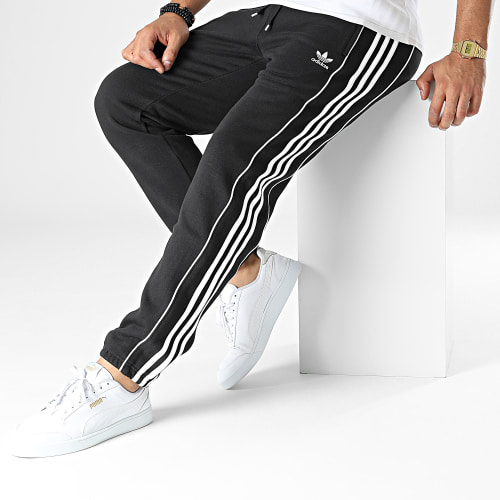 Pantalon Jogging A Bandes Essential HK7319 Noir