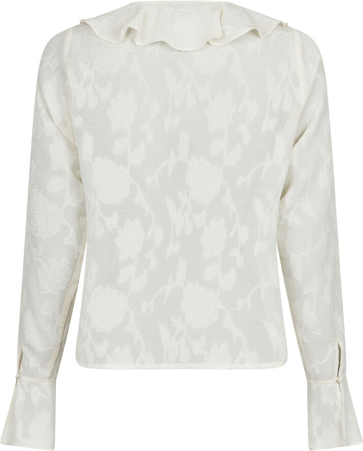 Neo Noir Anika Burnout Blouse Off white