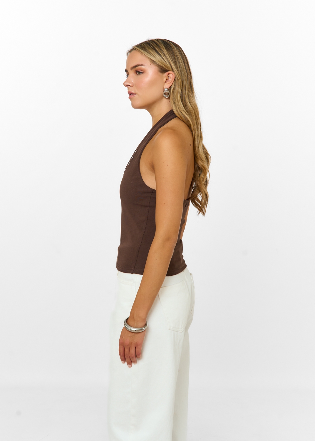 Evy top choco bruin