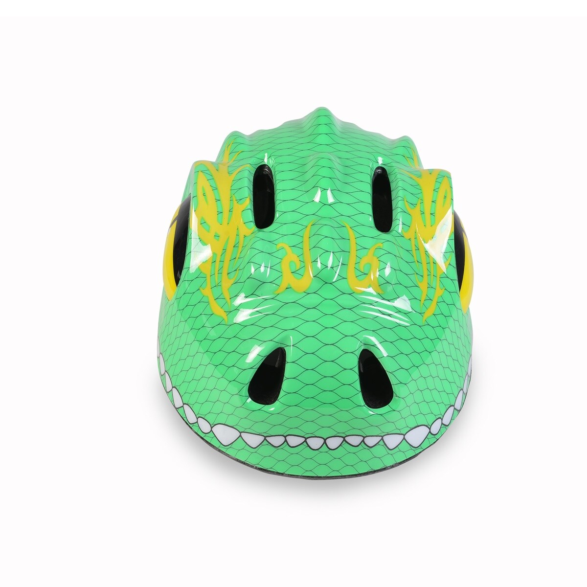 Byox Schutzhelm Y27 Dino Gr S 48 - 54 cm, einstellbar, 4 Löcher, LED-Beleuchtung in grün