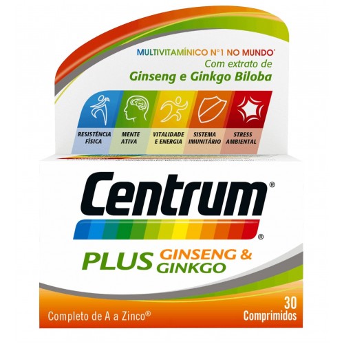 Centrum Plus Ginseng Ginkgo 30 Comprimidos