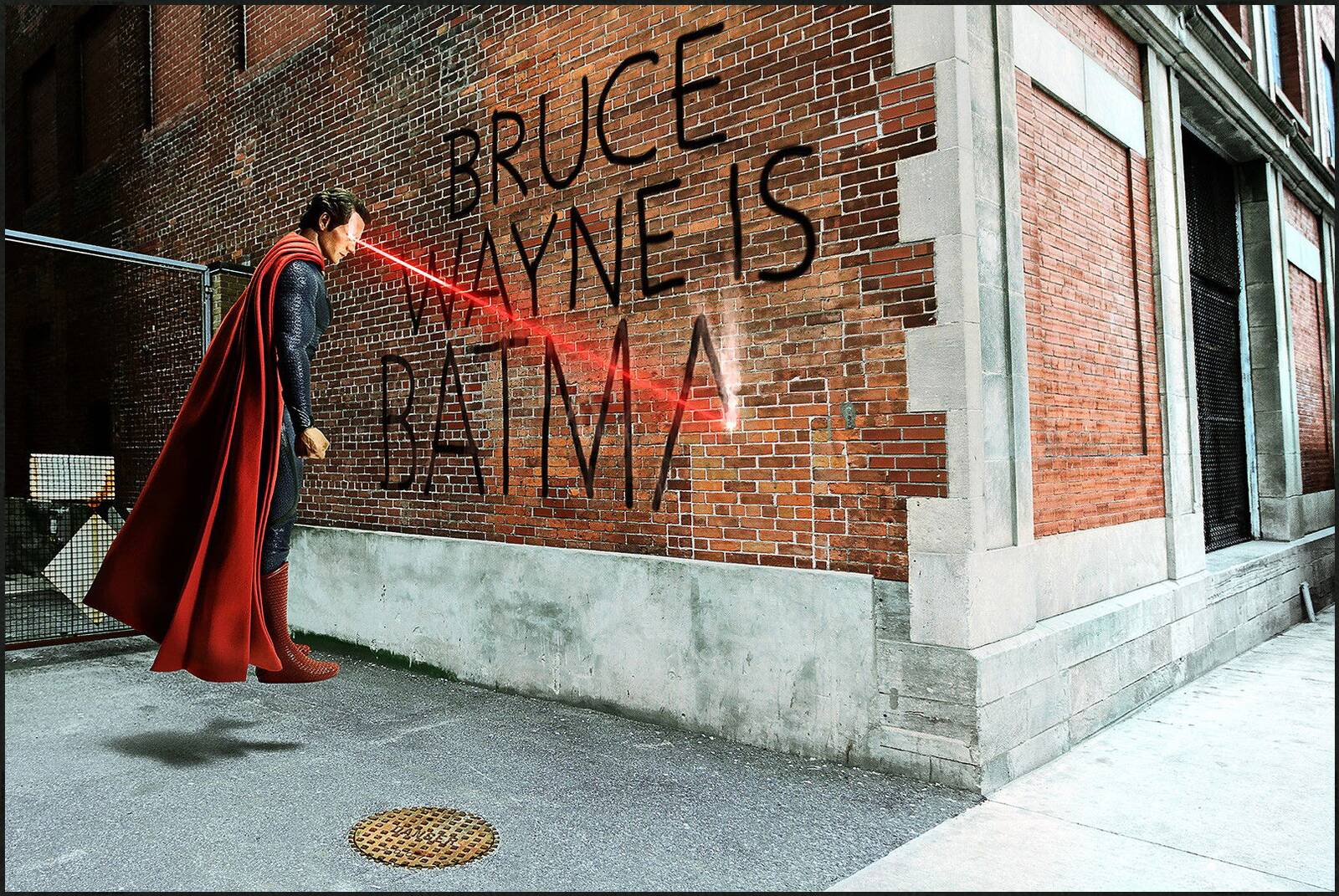Bruce Wayne Graffiti by Daniel Picard - Limited Edition. Edition of: 150. Signed.
