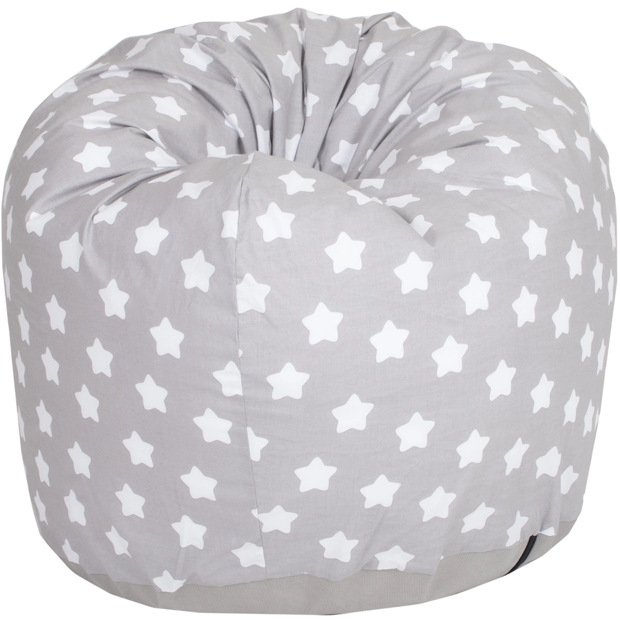 knorr toys® Kindersitzsack Drop - Grey white stars grau