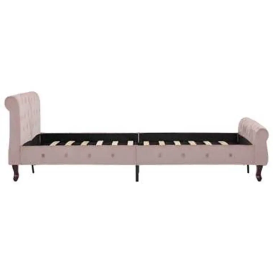 vidaXL - Bed frame - Roze - Fluweel - 120x200 cm
