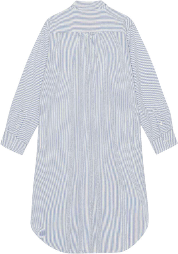 Moshi Moshi Mind reason shirtdress wave stripe White / blue