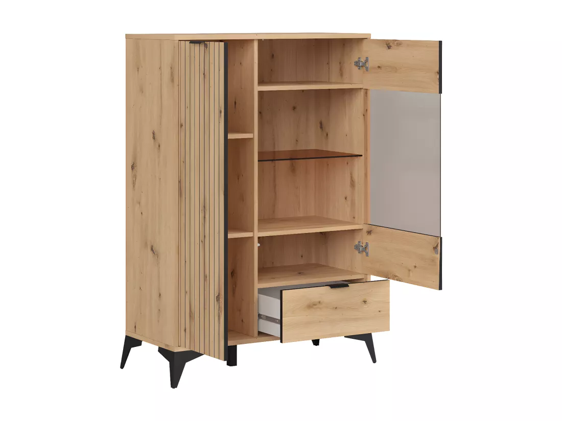 Vaisselier bas 2 portes 1 tiroir Mao Bois