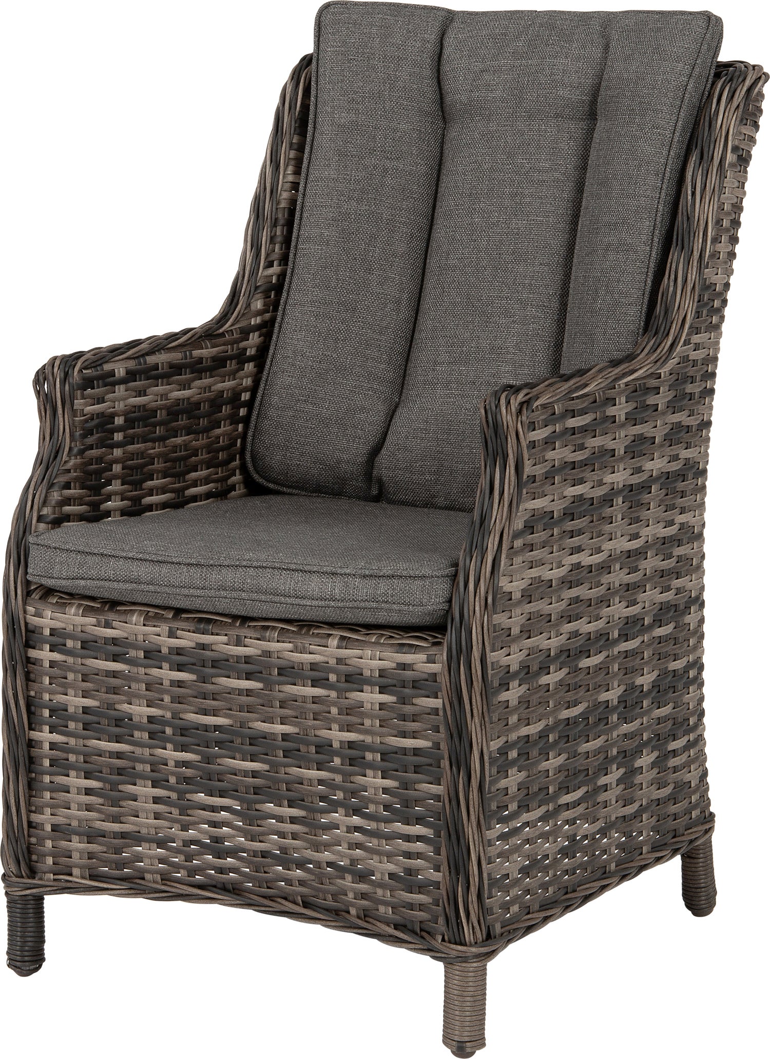 Intratuin 4-zits diningset Lima wicker bruin / grijs