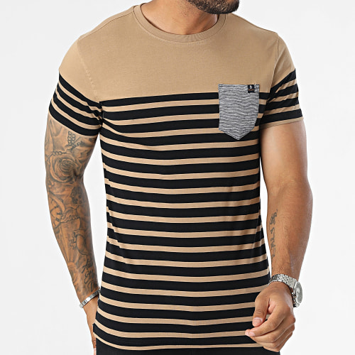 Tee Shirt Poche Dixon Beige Noir
