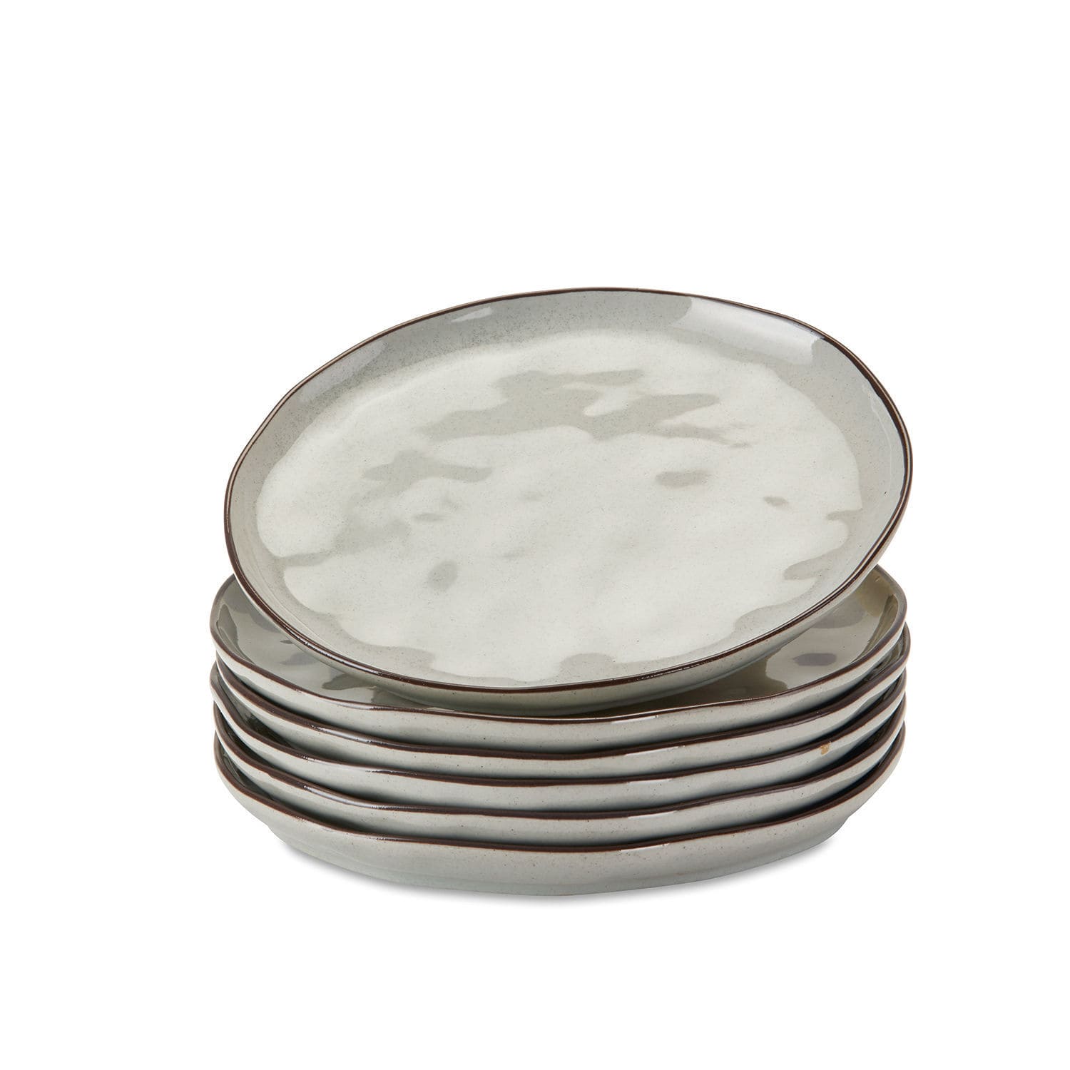 Dessertteller 6er Set Biarré grau