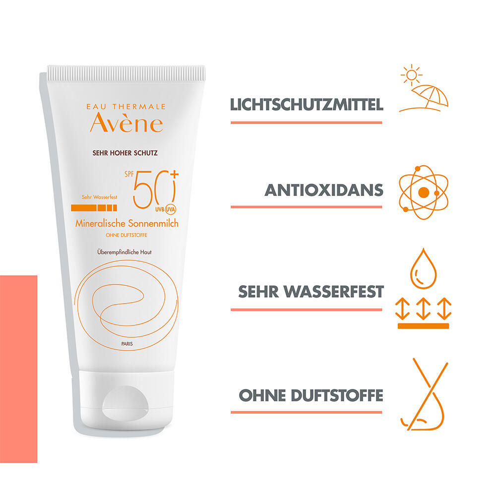 AVENE Mineralische Sonnenmilch Milch SPF 50  100 ml