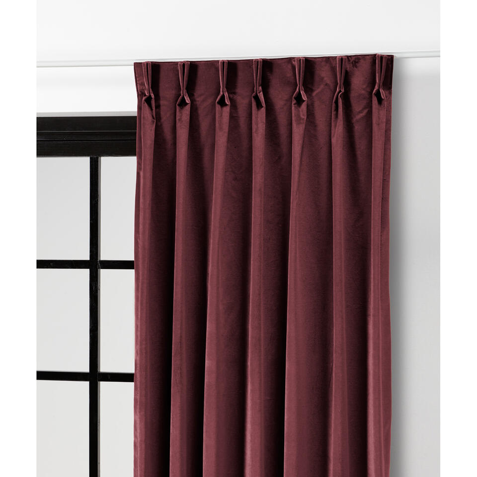 Gordijn Velours Romeo Bordeaux