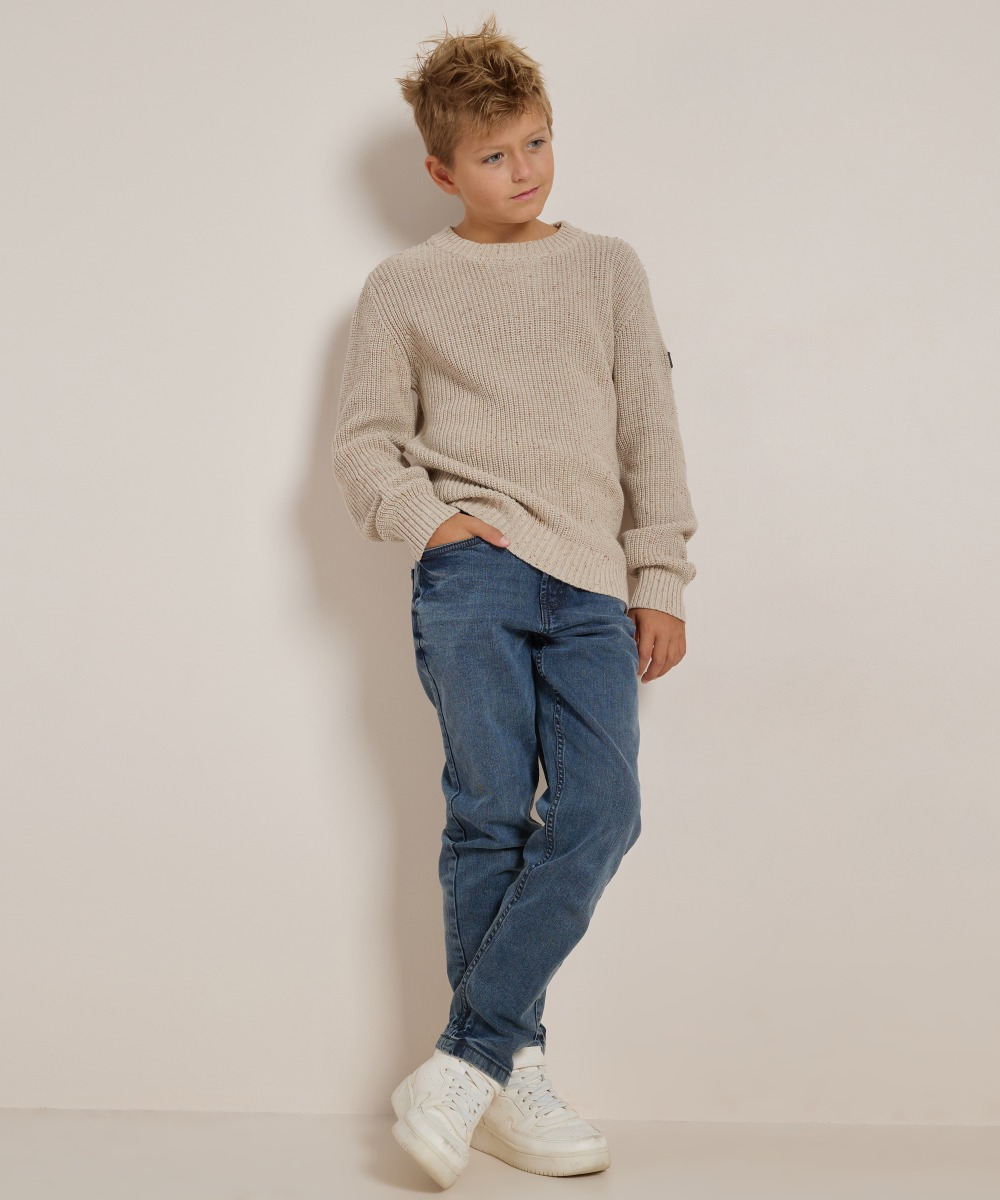 regular tapered fit stretch jeans
