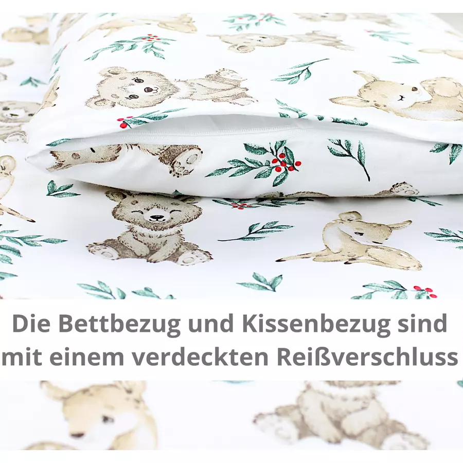 TupTam Kinder Bettwäsche Set 2-tlg braun
