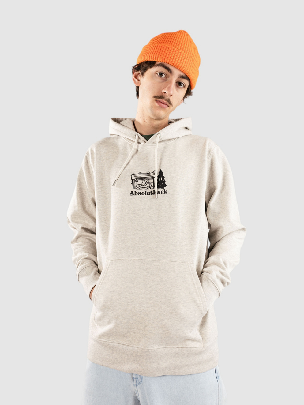 Absolut Park Happy Tree Hoodie heather haze