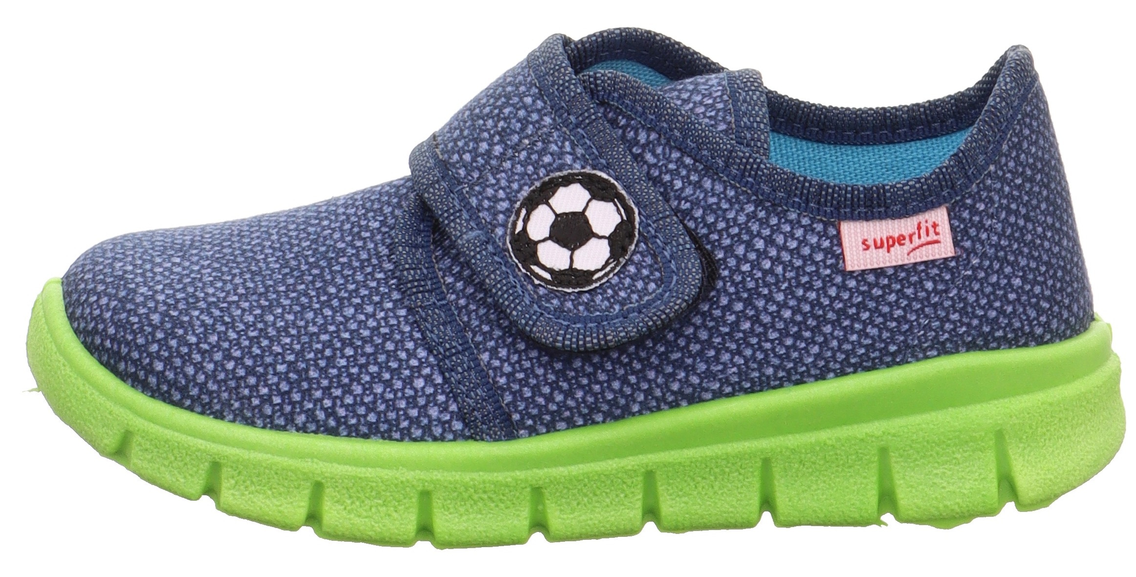 Superfit Hausschuh »BOBBY WMS: M IV«  Klettschuh, Kindergarten Schuh mit Fussball-Stickerei