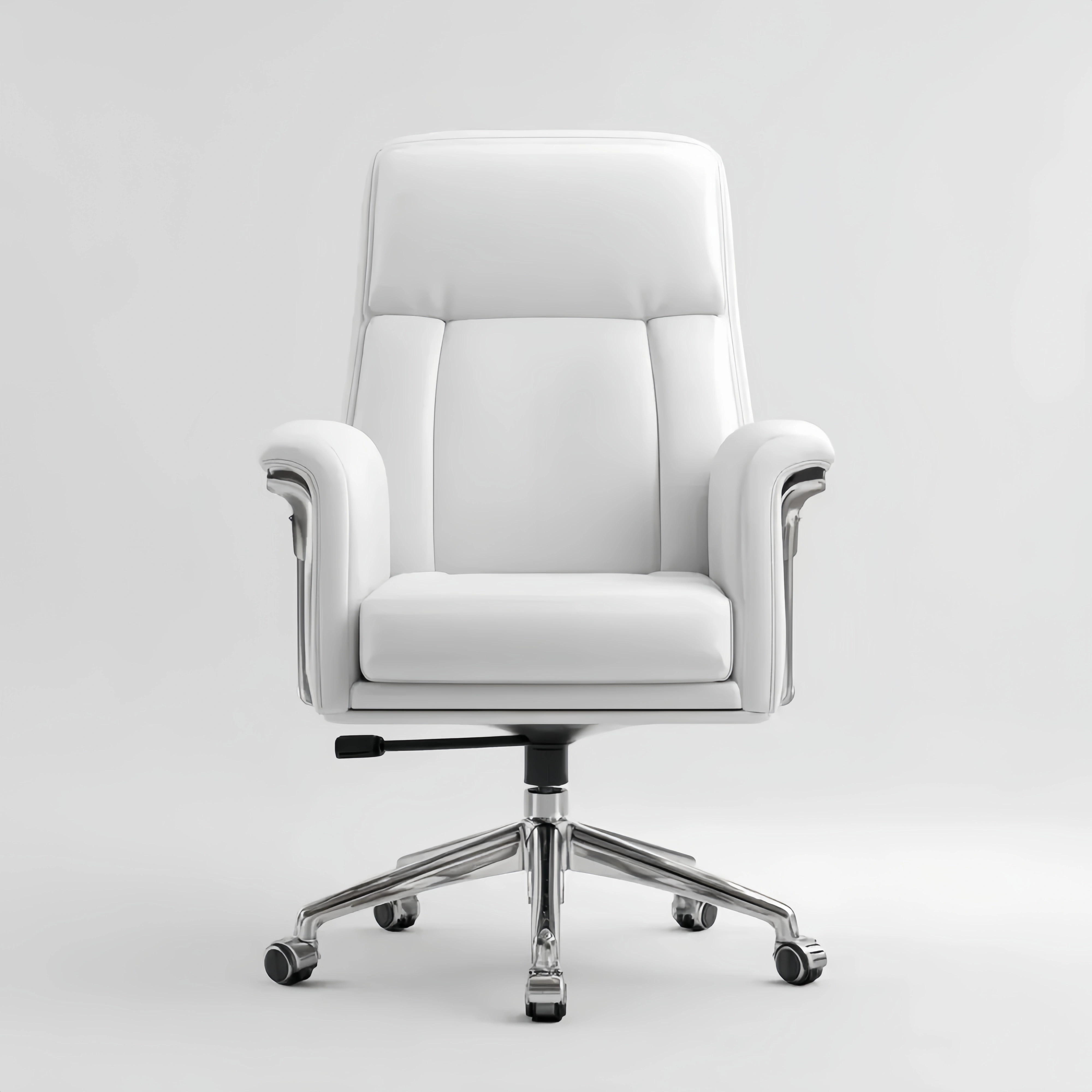 Bürostuhl Kunstleder 55x60x110 cm - Weiß - Höhenverstellbar