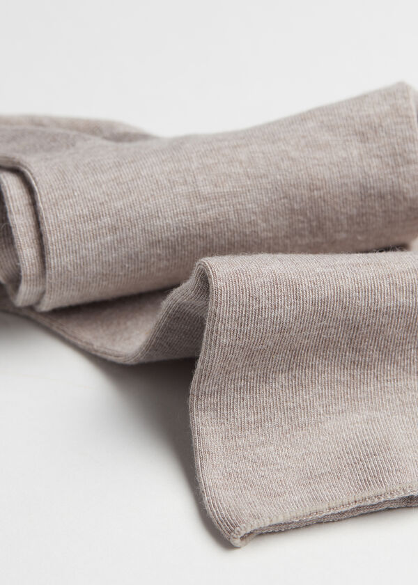 Meias de cano curto com cashmere