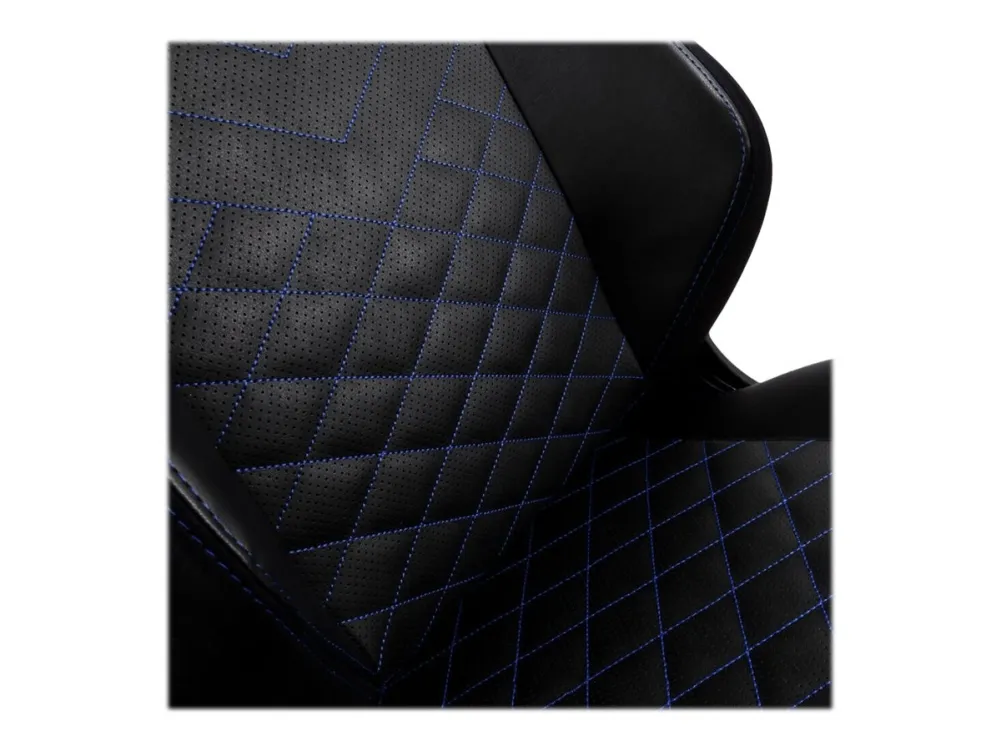 Noblechairs Hero - Stol - ergonomisk - armstøtter - T-formet - vippe - drejeled - aluminium, polyurethan, stål, memory foam, polyuretan vegan falsk læder - sort, blå