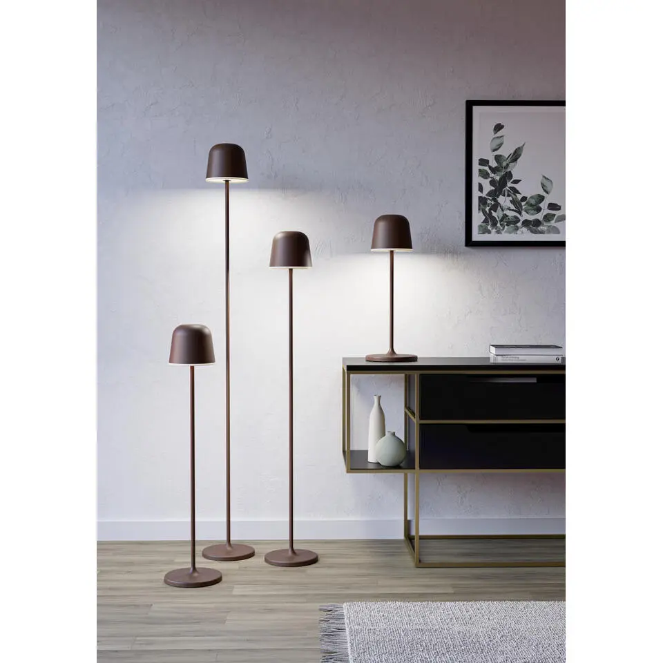 EGLO Mannera-L Staande lamp - USB-C - H 140 cm - Roestbruin