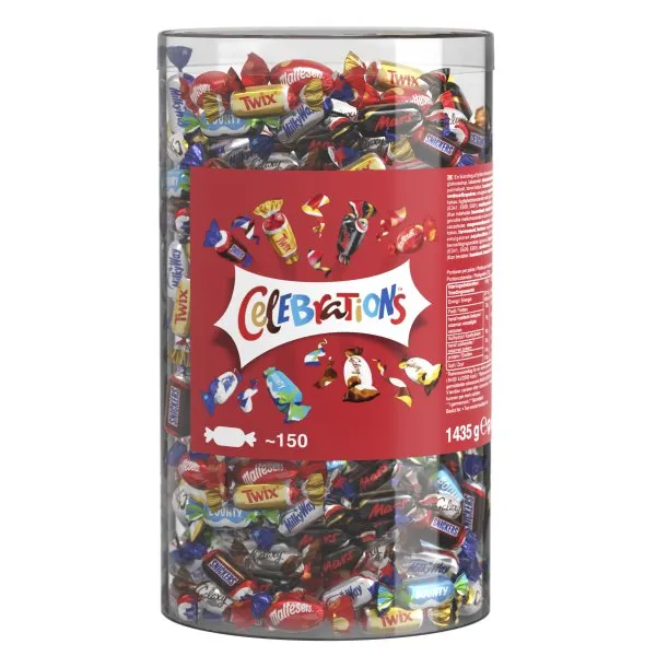 Chokolade Celebrations 1,435 kg i plastbøtte