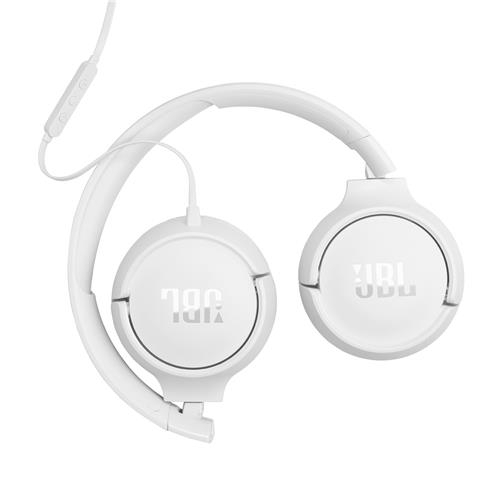Tune 520C Wired Kopfhörer On-Ear Headset Pure Bass Sound   eingebautes Mikrofon (JBLT520CWHT) - Weiss