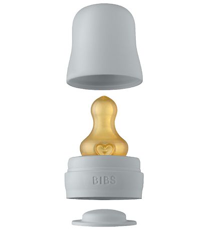 BIBS Flaskesut S?t - 5 dele - Slow Flow - Naturgummi - Cloud