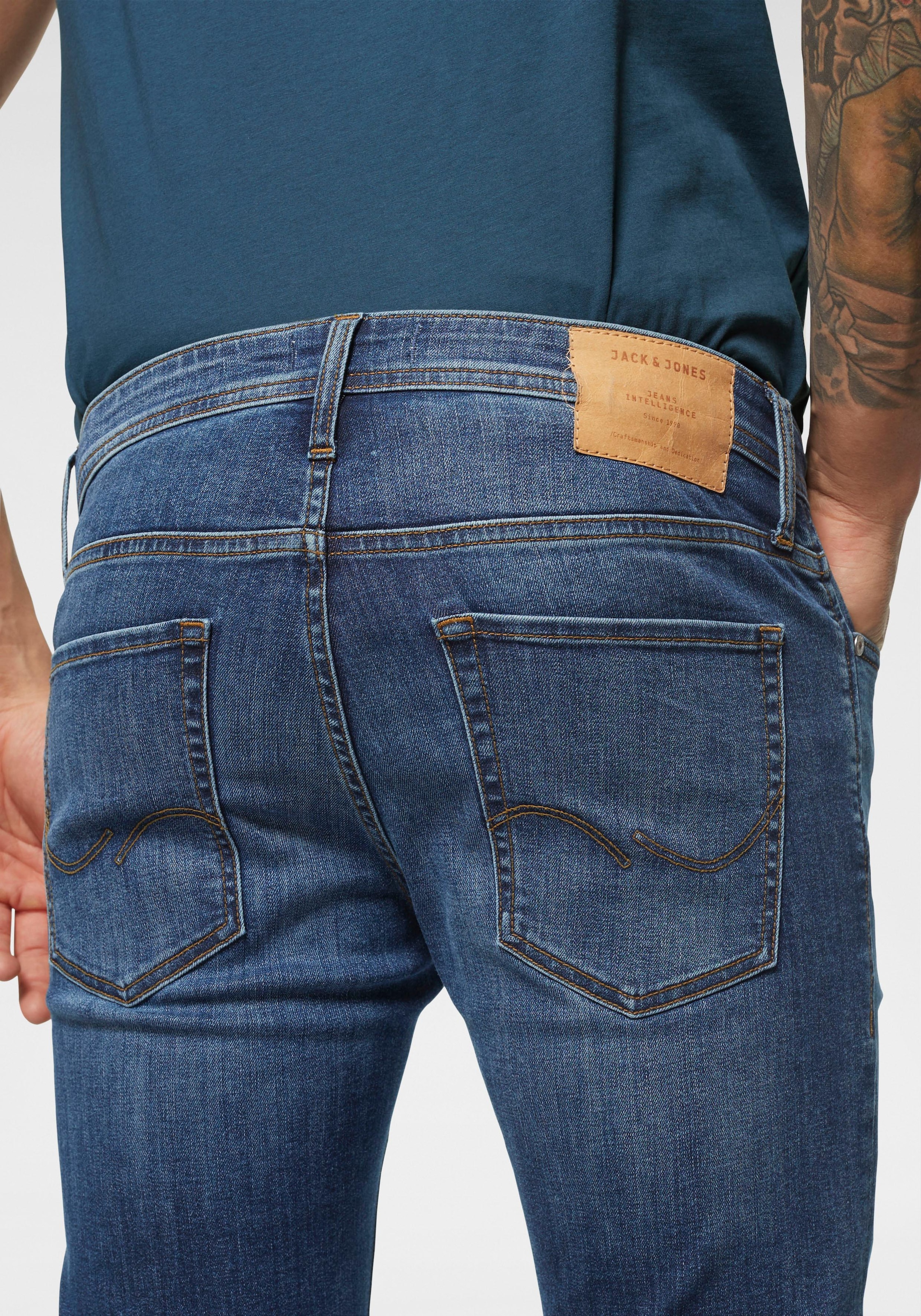 Jack & Jones Slim-fit-Jeans »JJIGLENN  Slim-Fit mit Stretch und praktischer 5-Pocket-Form« Baumwollmischung, slim fit