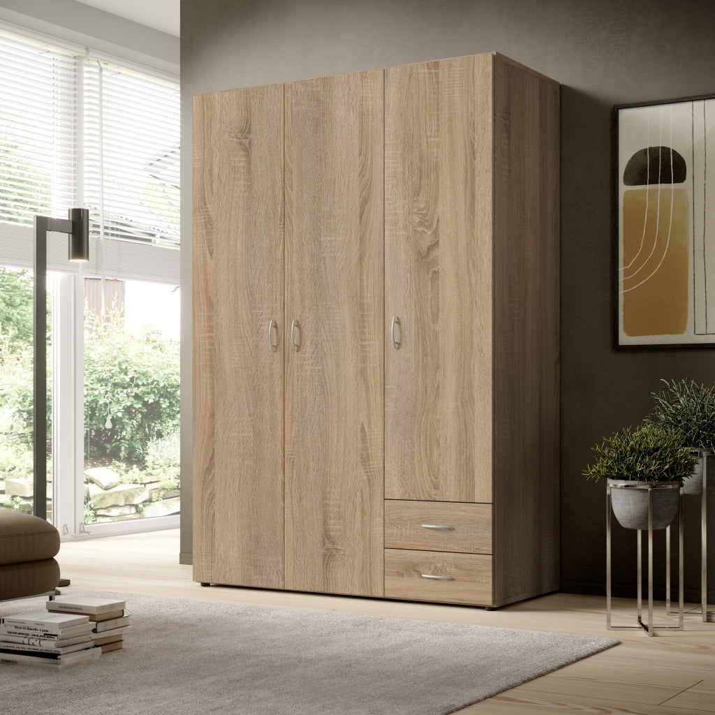 Kledingkast Baarlo - Hout - Eiken|Hout - Naturel - MDF