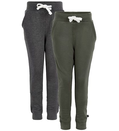 Minymo Sweatpants - 2-pak - Koksgr?/Army
