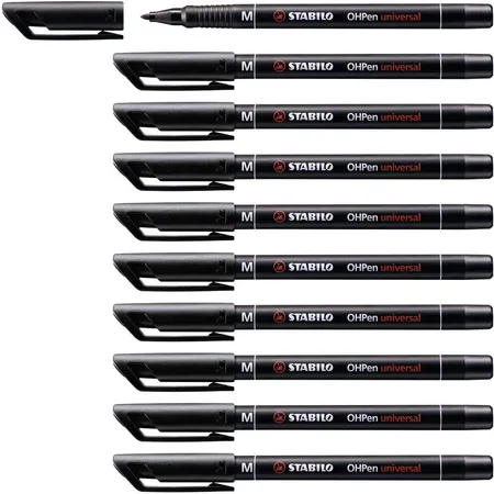Folienstift - STABILO OHPen universal - permanent medium - 10er Pack - schwarz