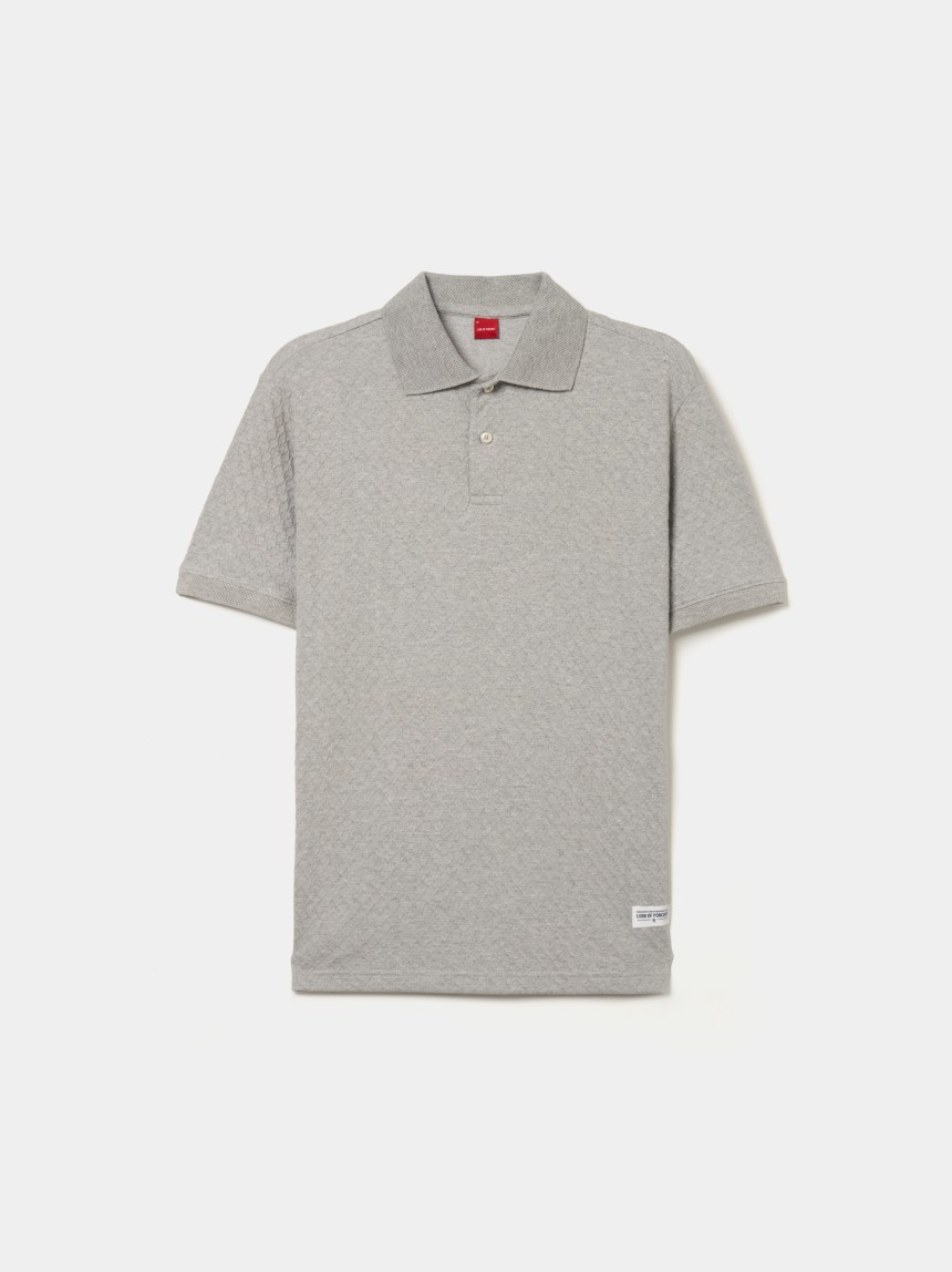 Polo malha estruturada regular fit