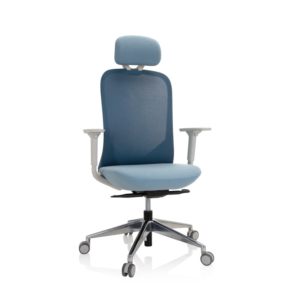 Profi Bürostuhl AVEZA PRO Stoff/Netzstoff mit Armlehnen (höhenverstellbar) hjh OFFICE