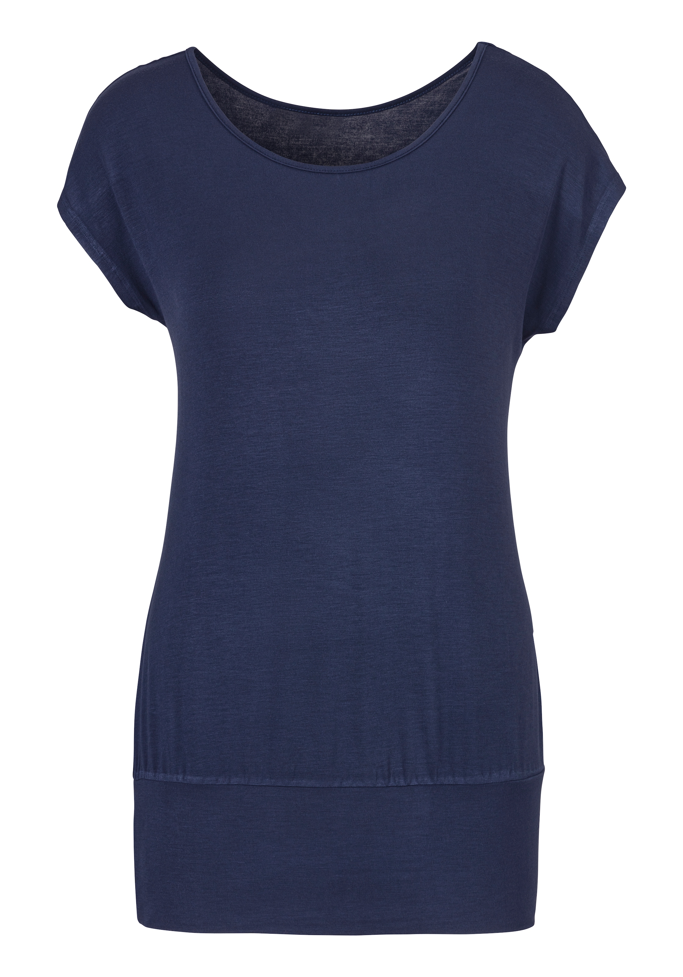 LASCANA Longshirt »mit breitem Bund« aus weichem Viskose-Stretch