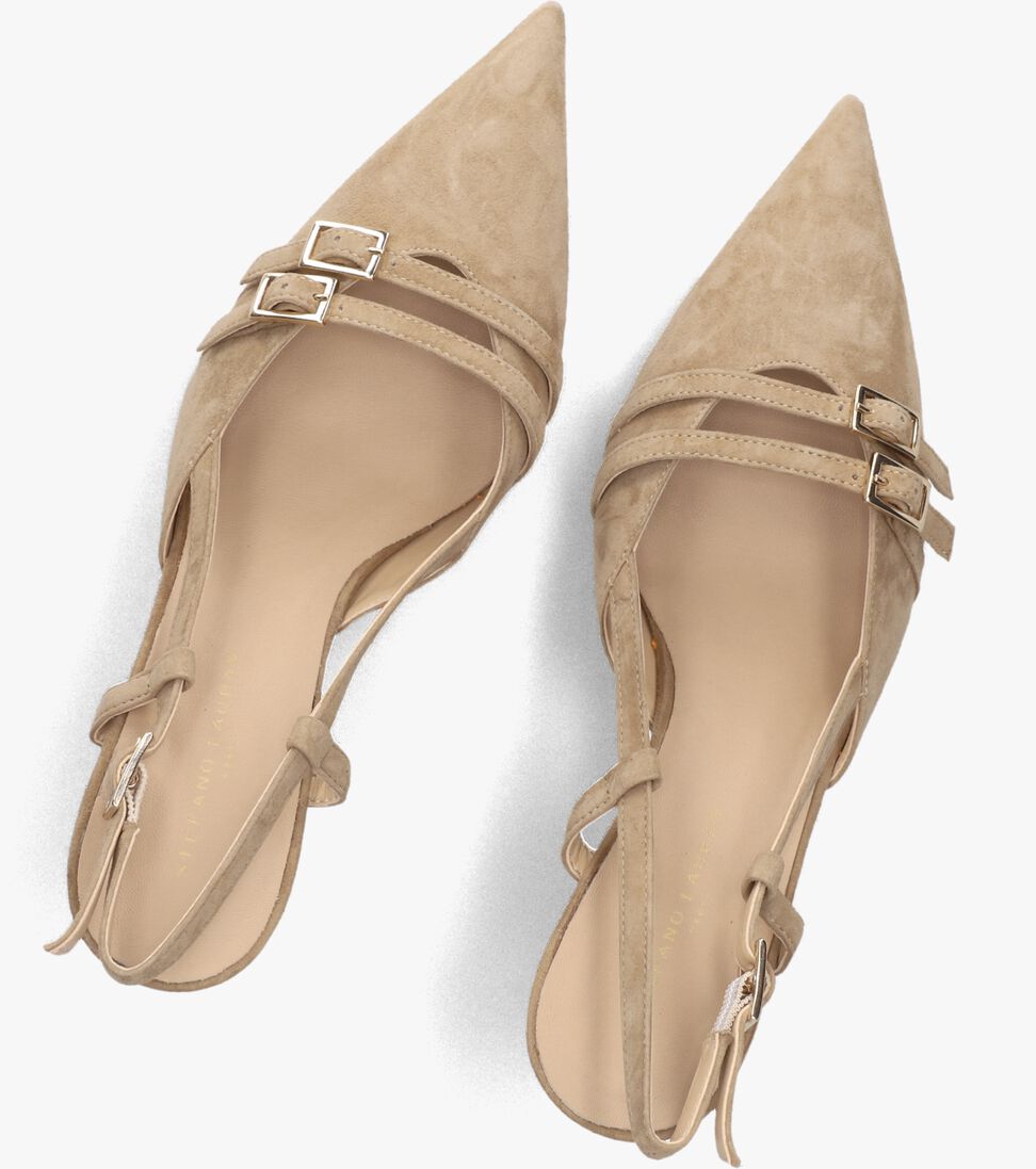 beige stefano lauran slingbacks 77212