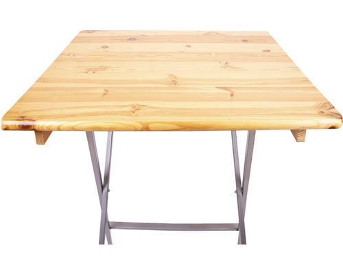 Staande tafel 120 x 80 x 110 cm met sparrenhouten blad en metalen frame