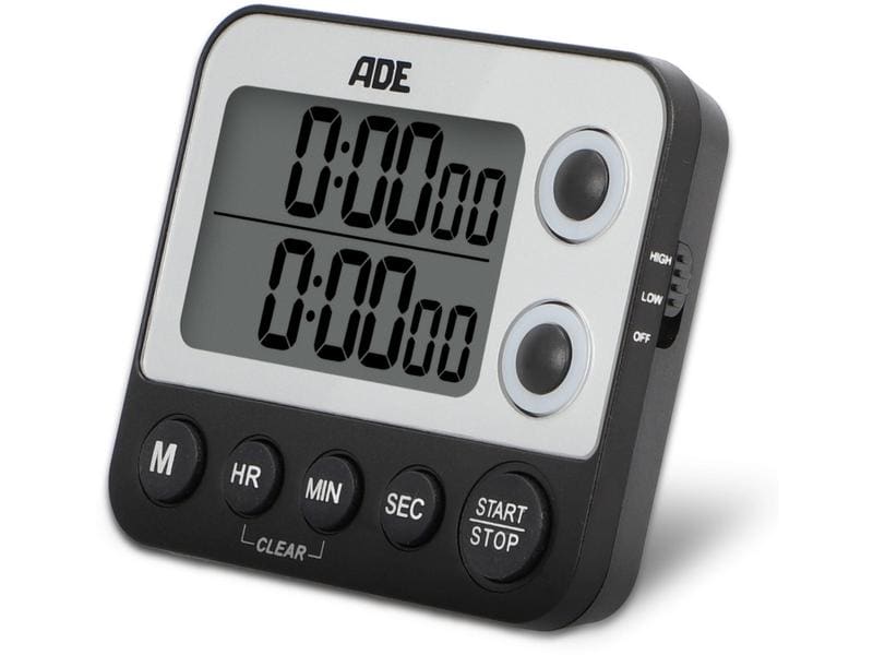 ADE Küchentimer TD2100-1 Schwarz Digitaler Küchentimer