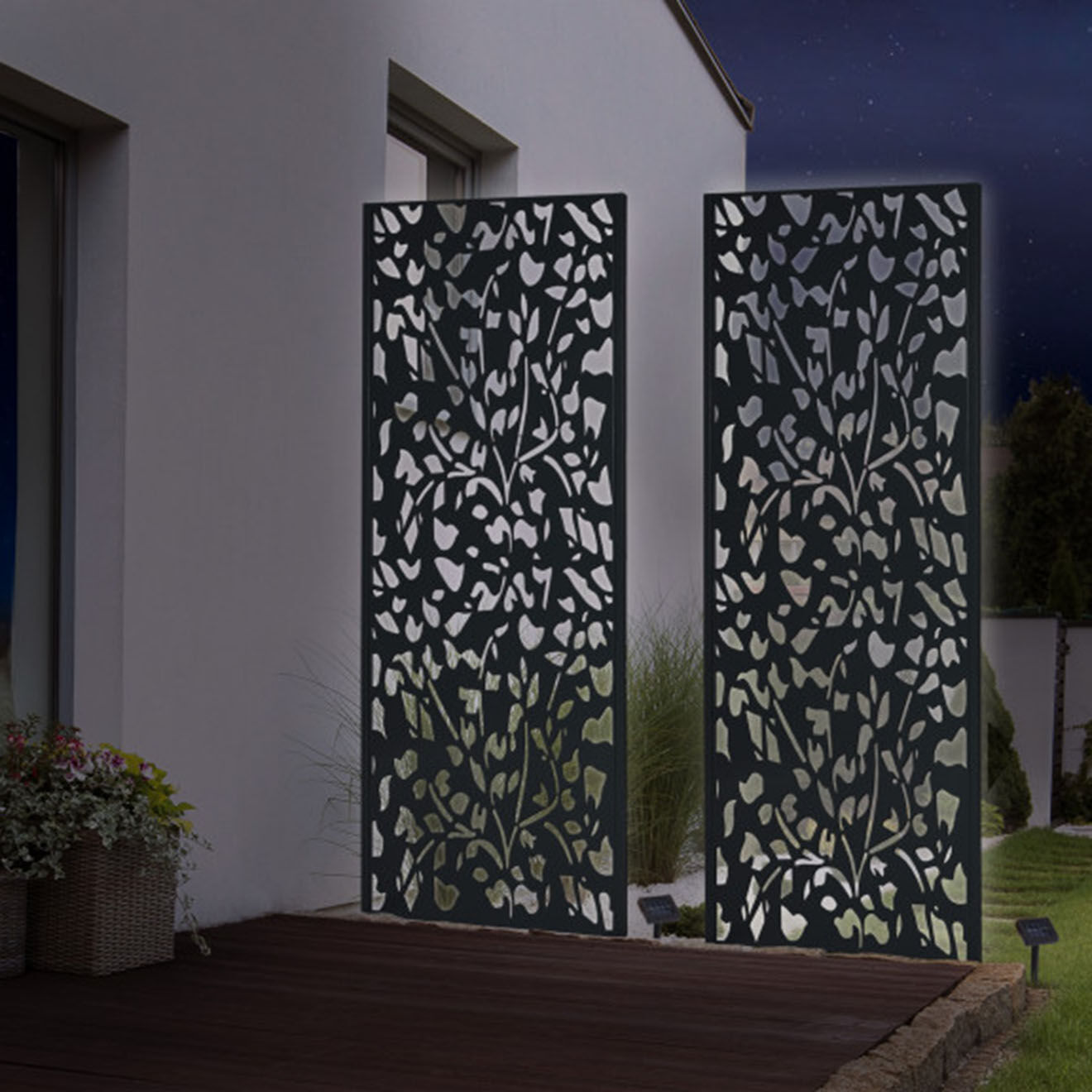 Pratik Garden Kit LED solaire pour panneaux décoratif blanc