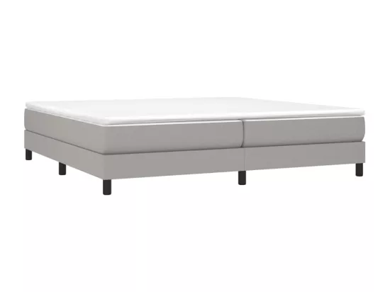 Sommier à lattes de lit Gris clair 200x200 cm Tissu
