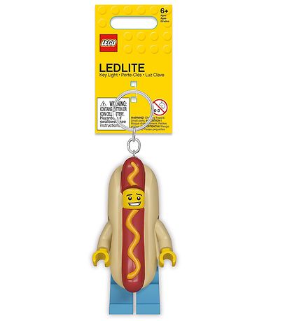 LEGO® Schlüsselanhänger m. Taschenlampe - LEGO® Hot Dog Mann