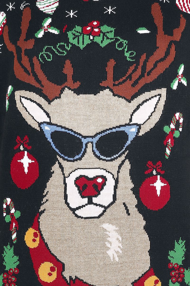 Renne Avec Lunettes De Soleil | Pull Moche De Noël Pull de Noël