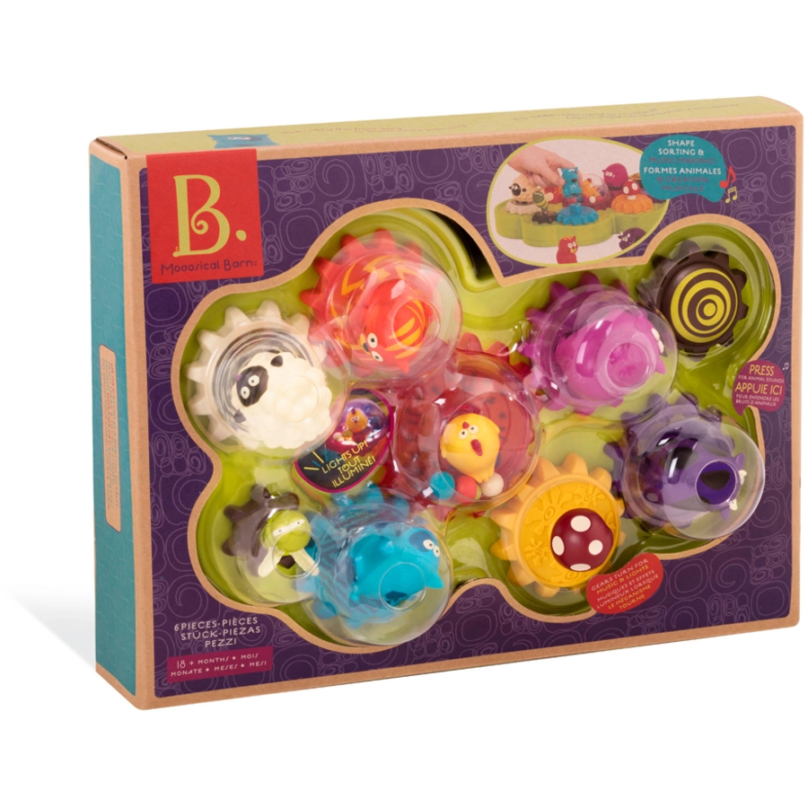 B.TOYS B. Musikspielzeug Tier-Zahnräder 1