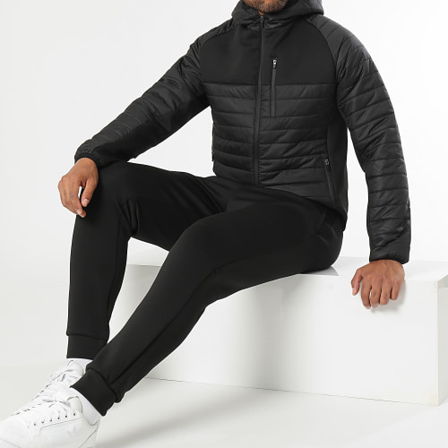 Ensemble Doudoune Capuche Et Pantalon Jogging 1070 Noir