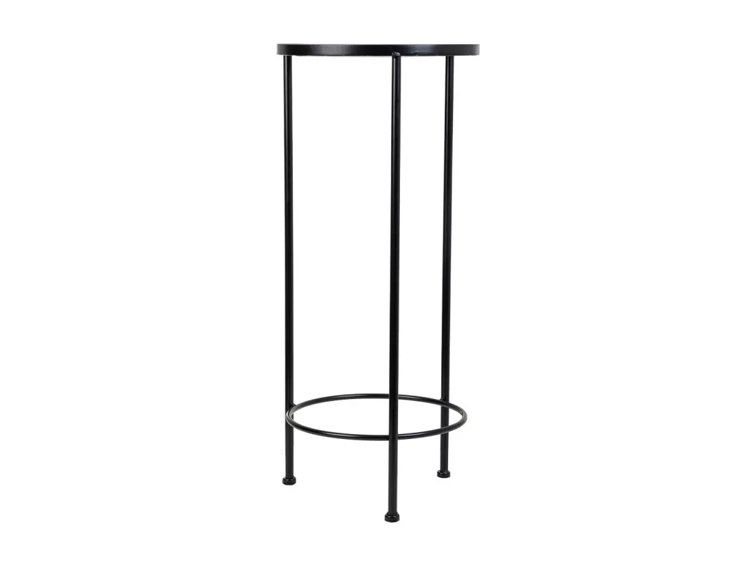 Ensemble de 3 supports en mosaïque et métal noirs