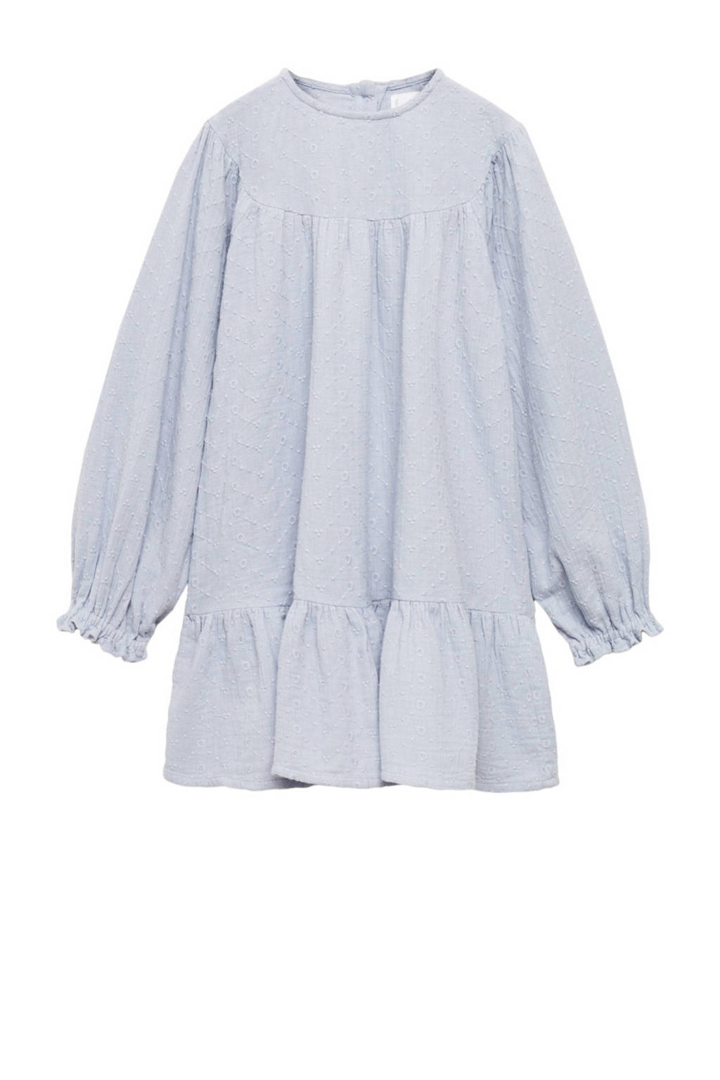Mango Kids A-lijn jurk pastelblauw