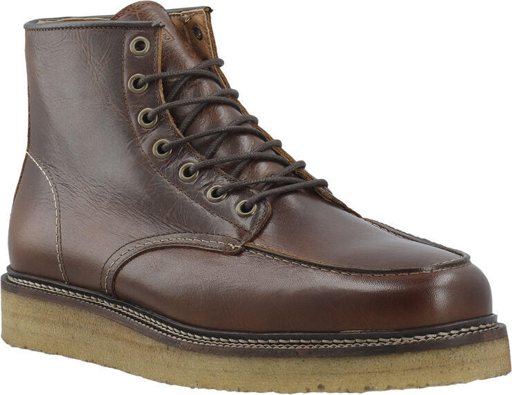 Bianco BIAJESPER Moc Toe Boot Waxed Leather Dark brown